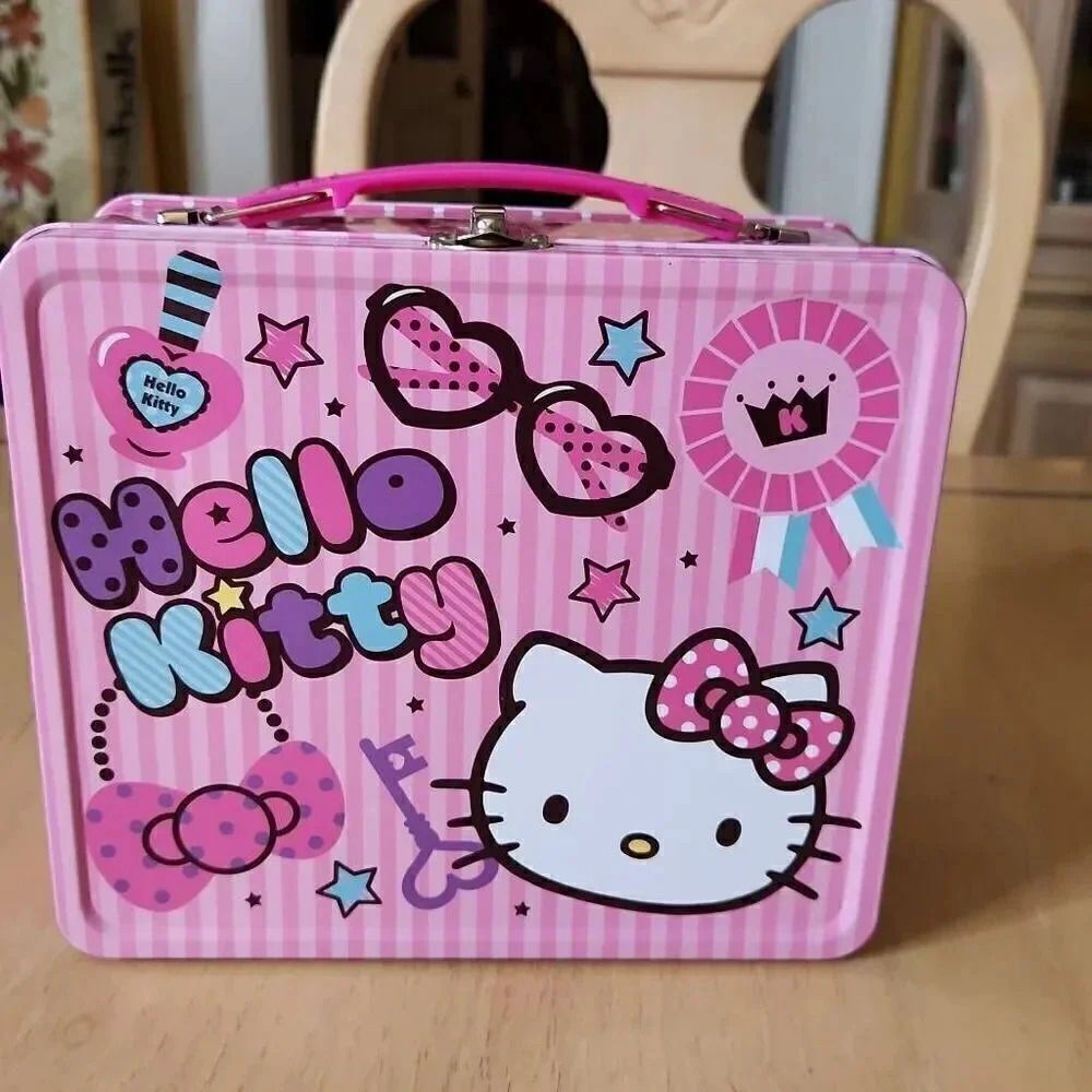 Hello Kitty pink tin lunch box